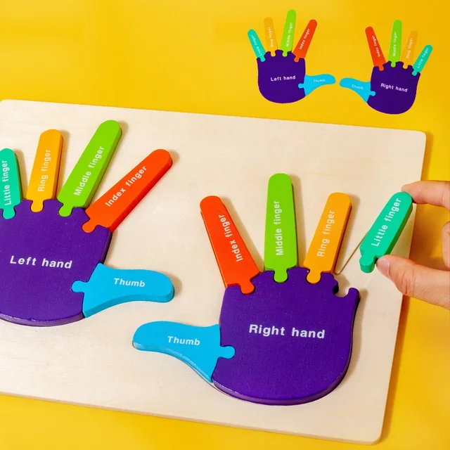 Montessori hands & feet Learning board puzzle