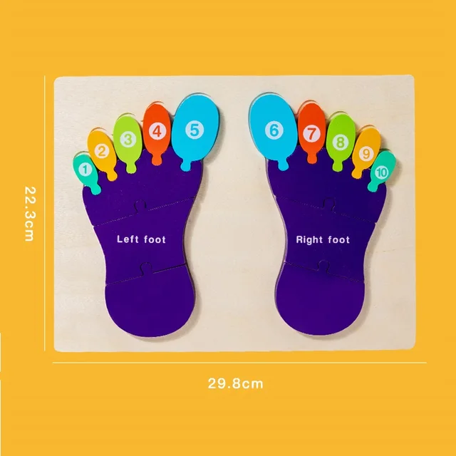 Montessori hands & feet Learning board puzzle