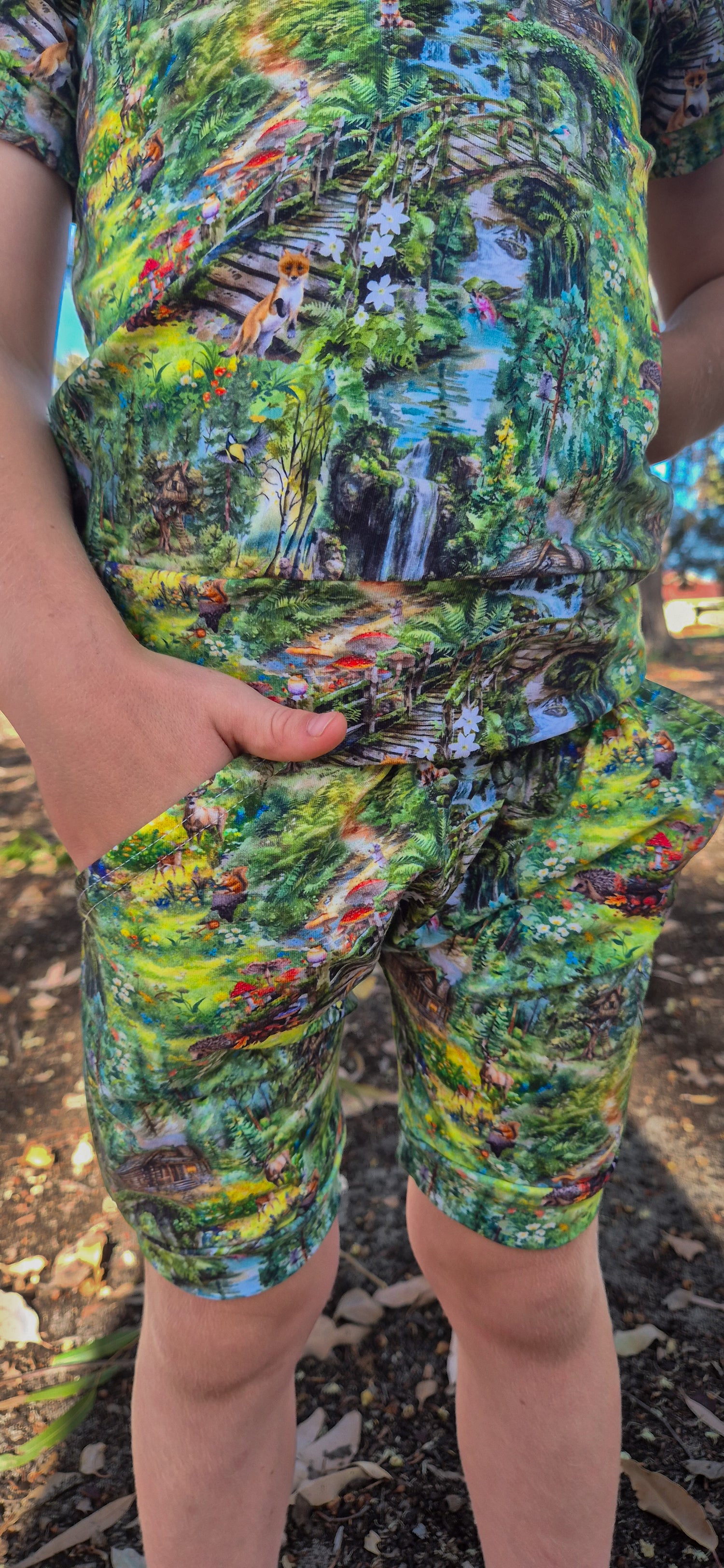 Woodland Whispers Handmade Shorts