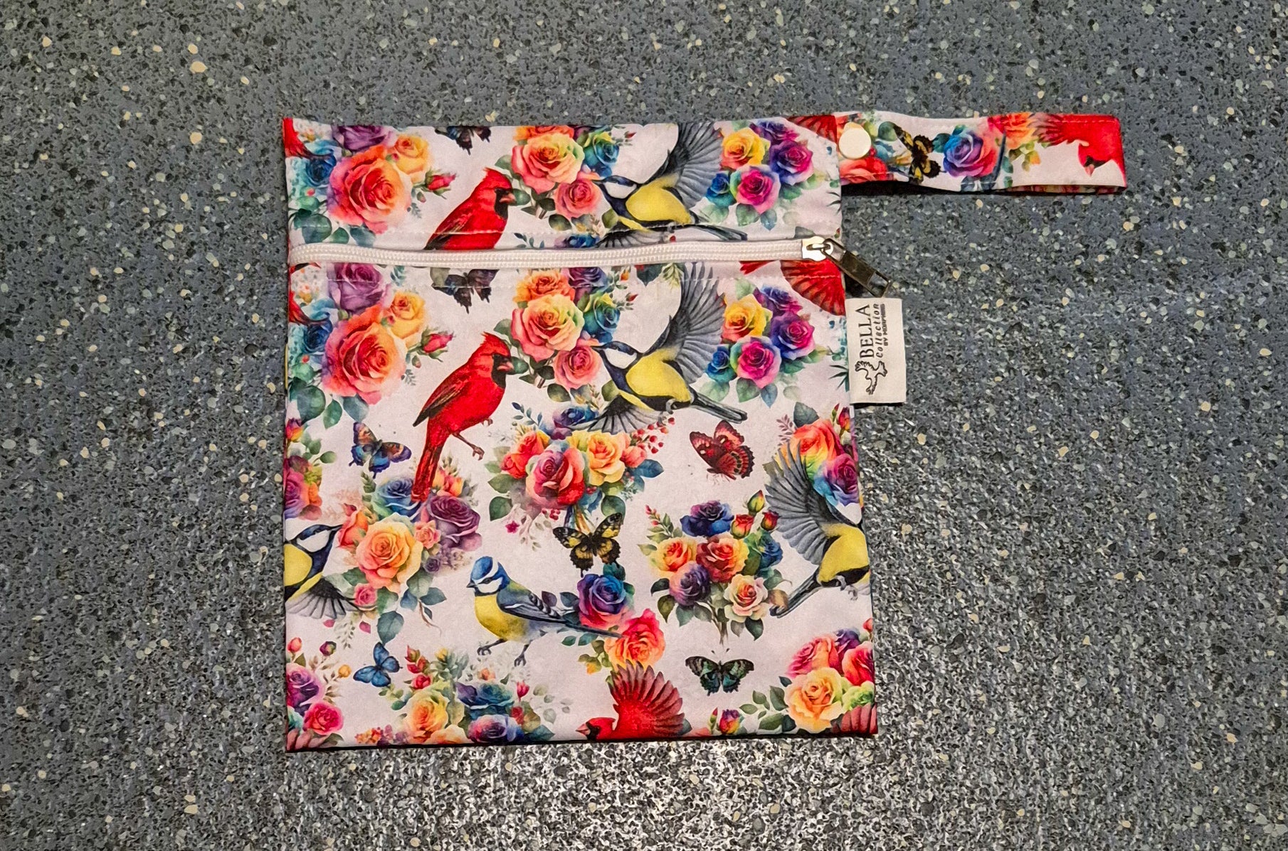 Rosey Feathers Small Wetbag