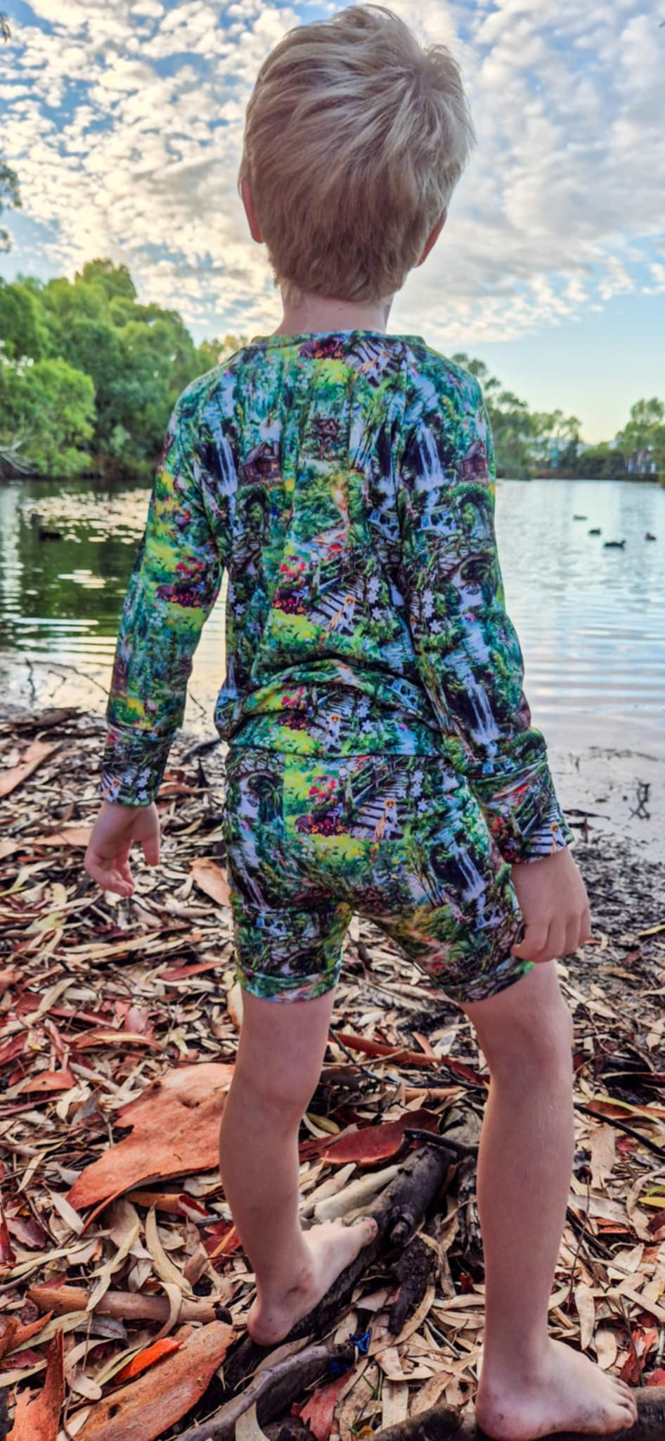 Woodland Whispers Swim Rashie & Shorts Set