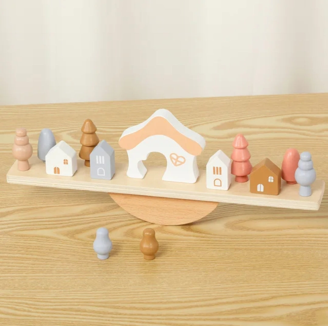 Wooden Balancing Scale Toy- Montessori Educational Toys (Activity Puzzles)