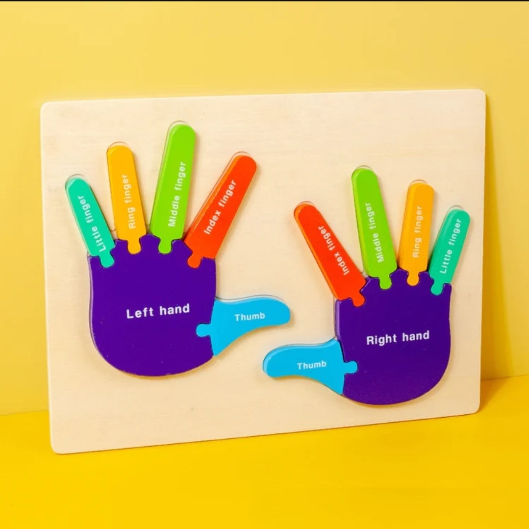 Montessori hands & feet Learning board puzzle