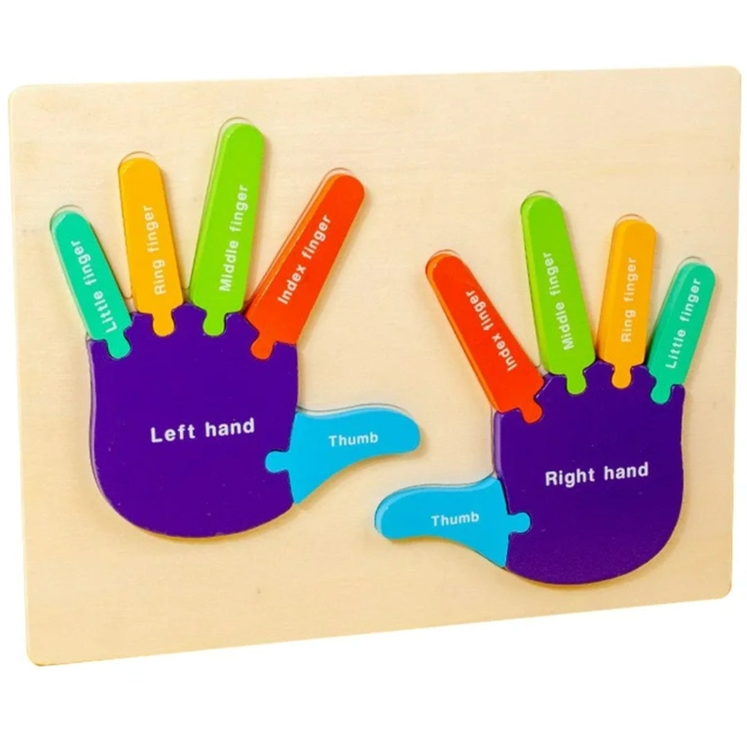 Montessori hands & feet Learning board puzzle