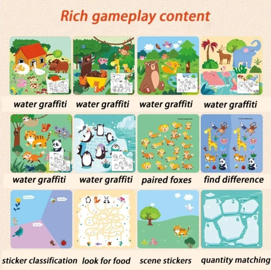 Reusable Magic Water Drawing Book