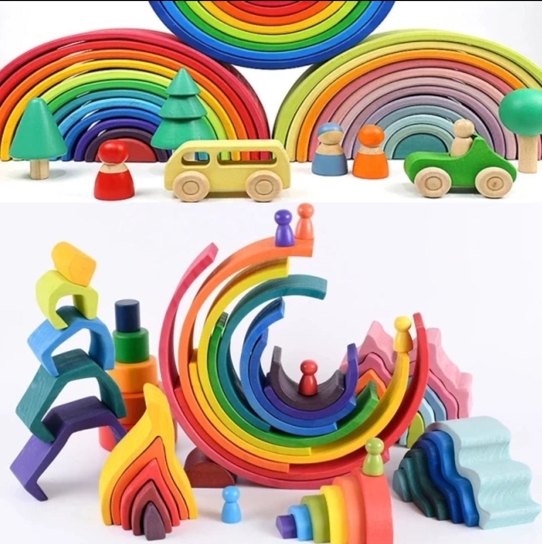 Medium Wooden Rainbow Stacker