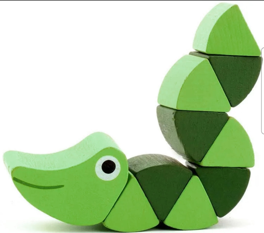 Morphing- Wooden Caterpillar/ Alligator