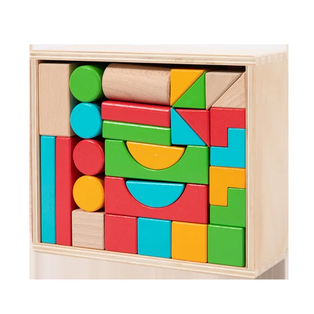 50 PC Wooden Blocks