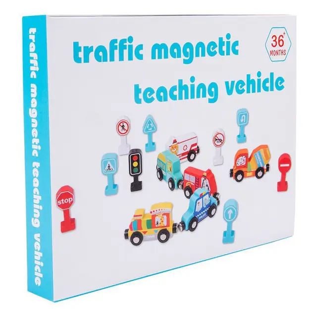 Traffic magnetic cars and signs