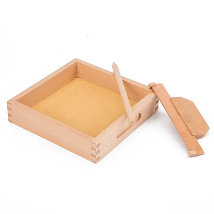 Wooden Scraping Sandbox-Montessorri Writing Practice Toys