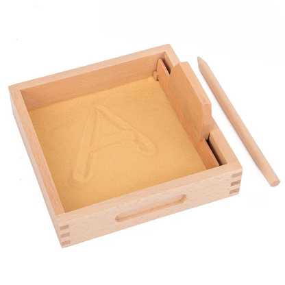 Wooden Scraping Sandbox-Montessorri Writing Practice Toys