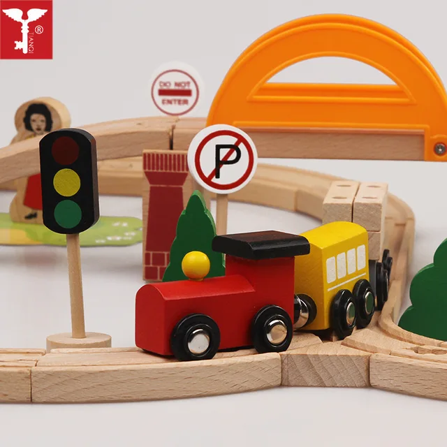 Wooden Train Set- 78 piece