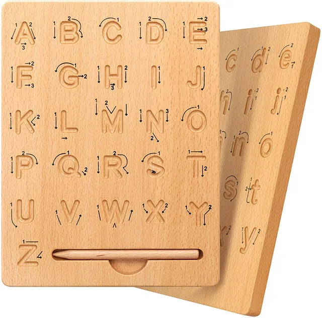 Montessori Wooden Tracing Board - Alphabet