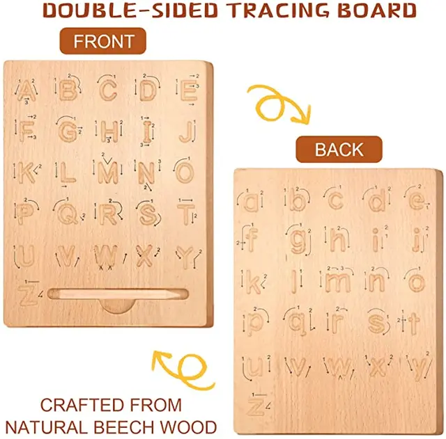 Montessori Wooden Tracing Board - Alphabet