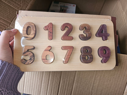 Number wooden puzzle