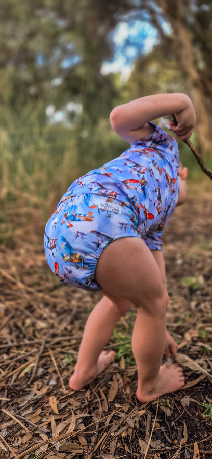 Flying About Cloth Day Nappy