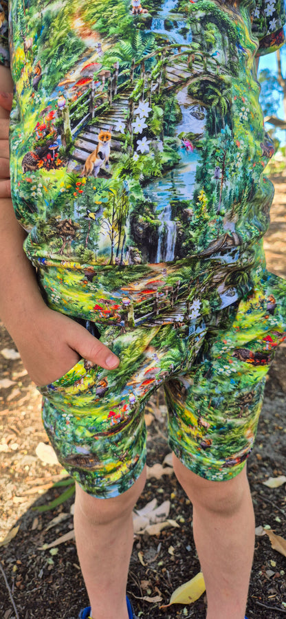 Woodland Whispers Handmade Shorts