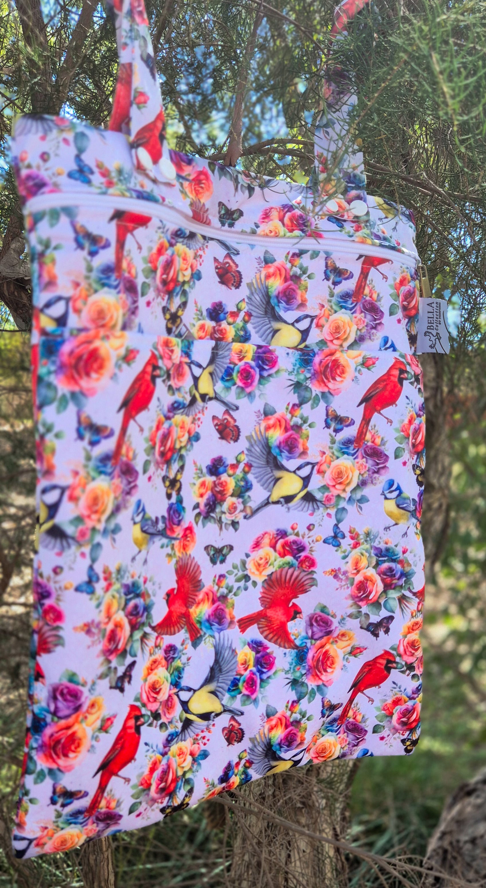 Rosey Feathers Medium Wetbag