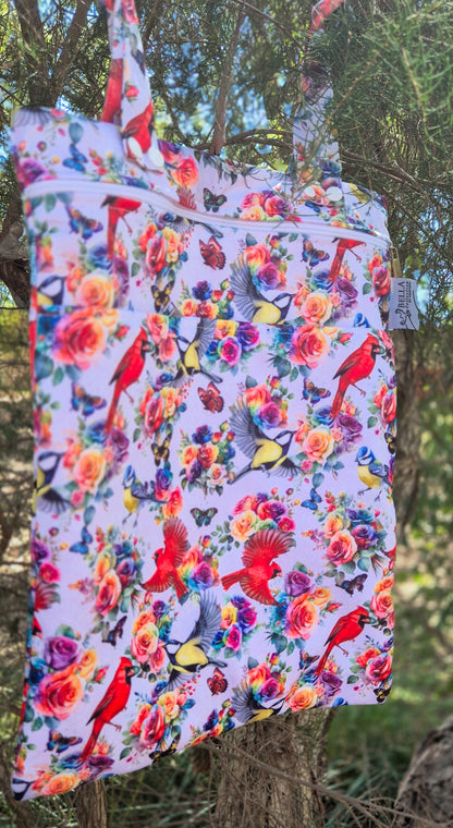 Rosey Feathers Medium Wetbag