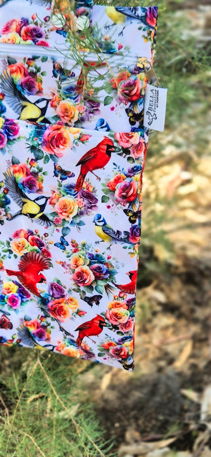 Rosey Feathers Medium Wetbag