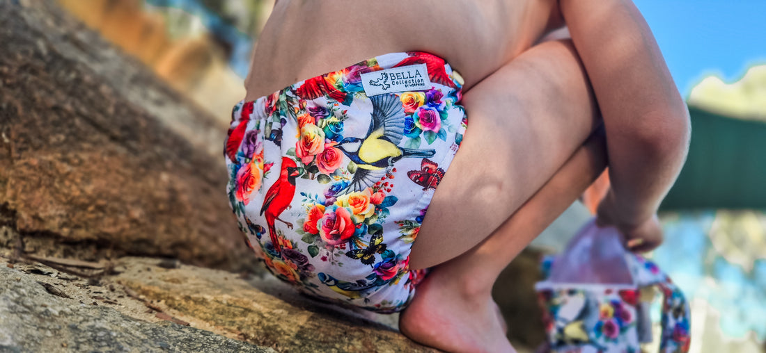 Rosey Feathers Cloth Day Nappy