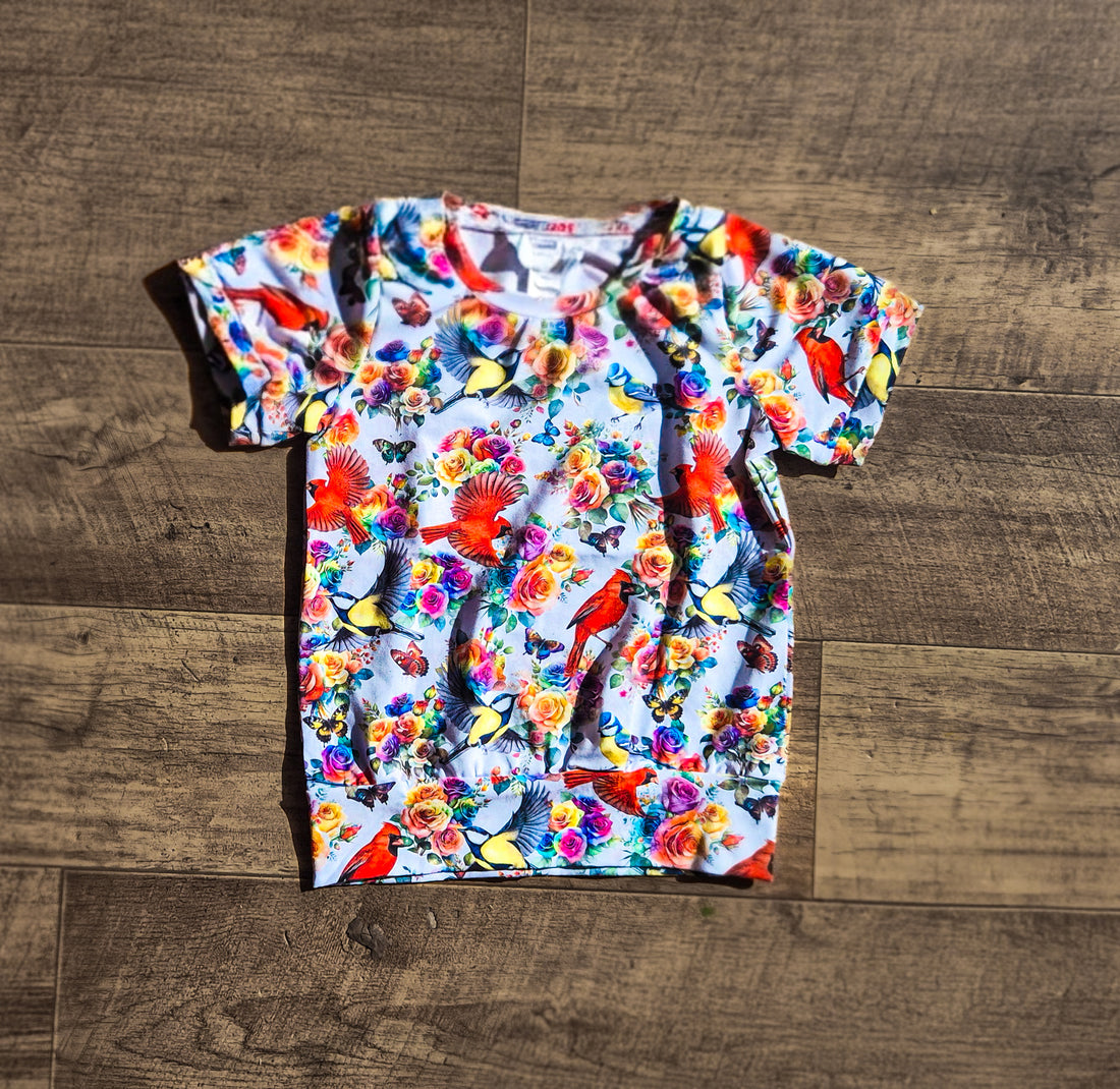 Rosey Feathers Handmade T-Shirt