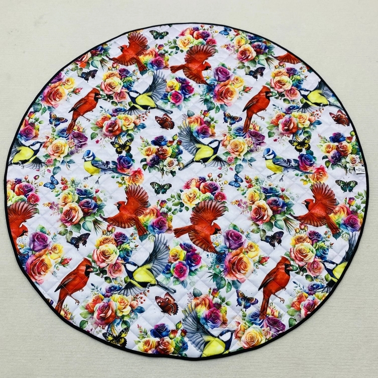 Rosey Feathers Plush Mat