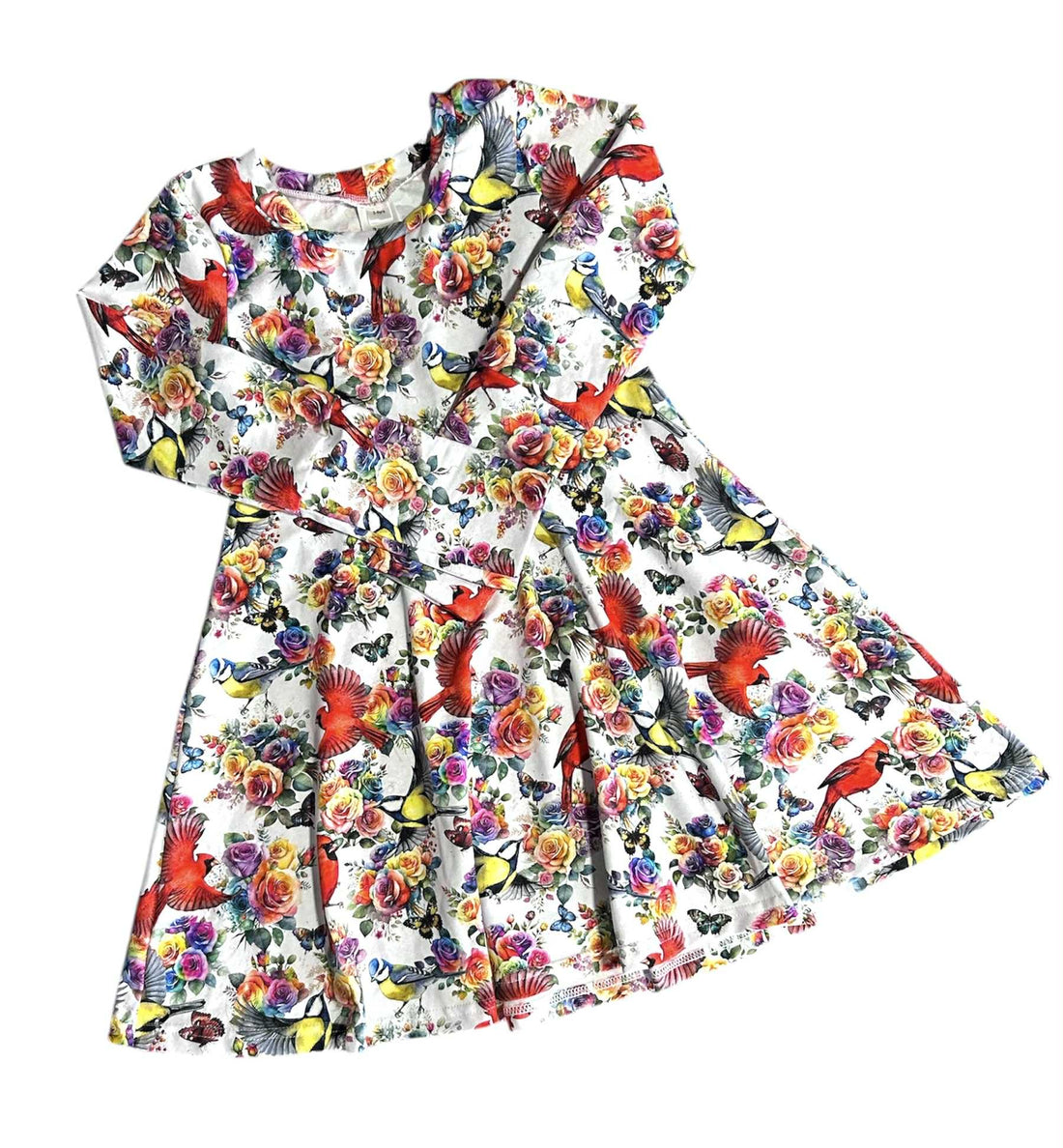 Rosey Feathers Handmade Dress