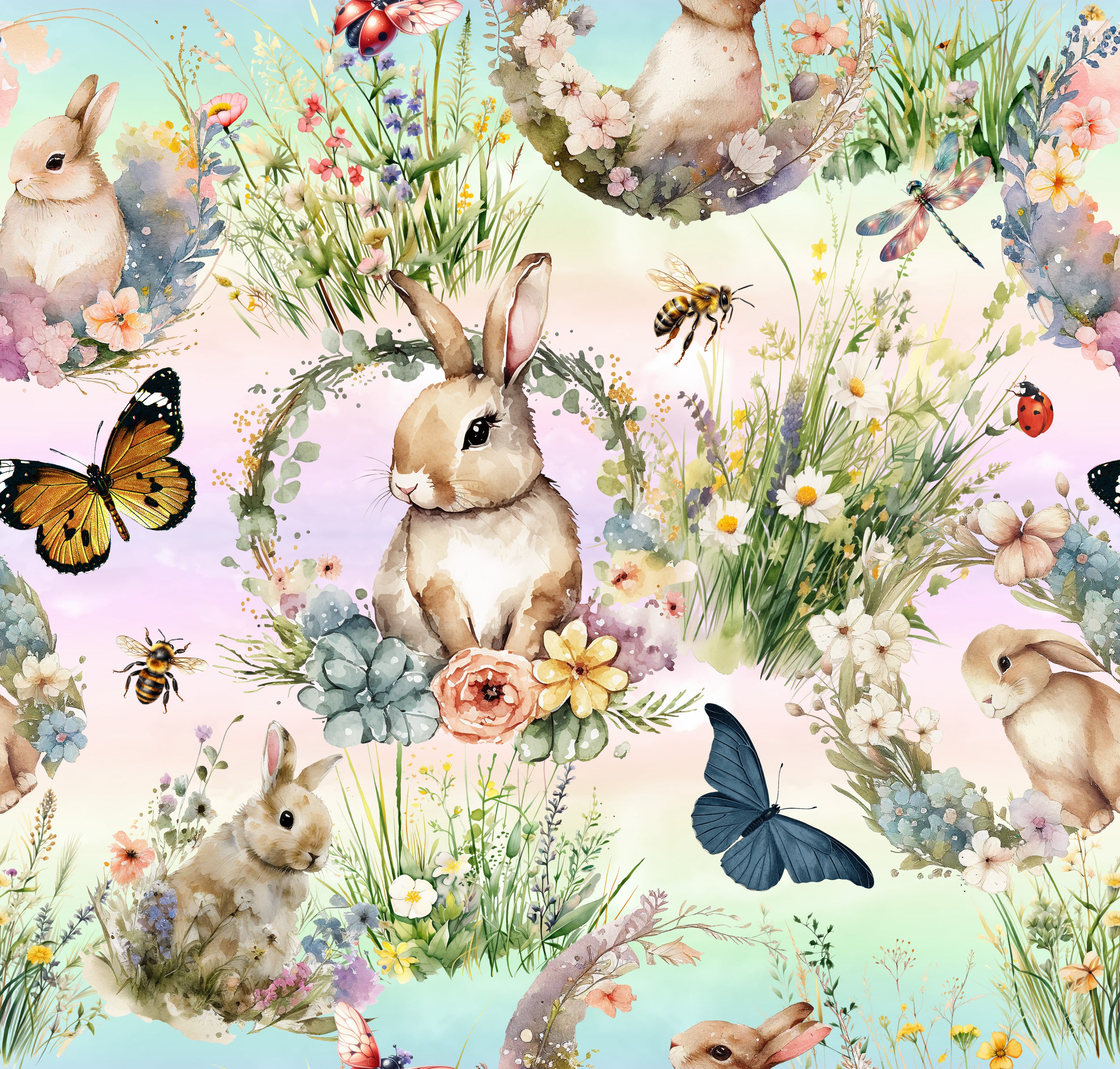 EveryBunny Blooms Picnic Plush Mat