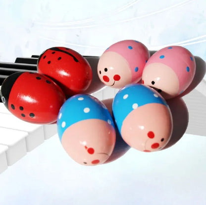 Wooden Egg Shaker- Natural/ Coloured