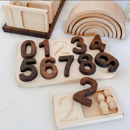 Number wooden puzzle