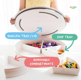 Sensory Play Tray- Removable Compartments & Lid