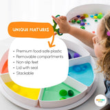 Sensory Play Tray- Removable Compartments & Lid