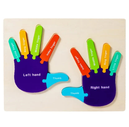 Montessori hands &amp; feet Learning board puzzle