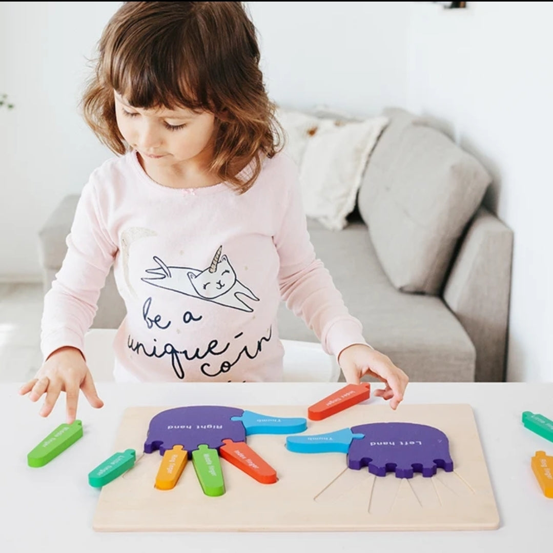 Montessori hands &amp; feet Learning board puzzle