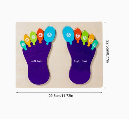 Montessori hands &amp; feet Learning board puzzle
