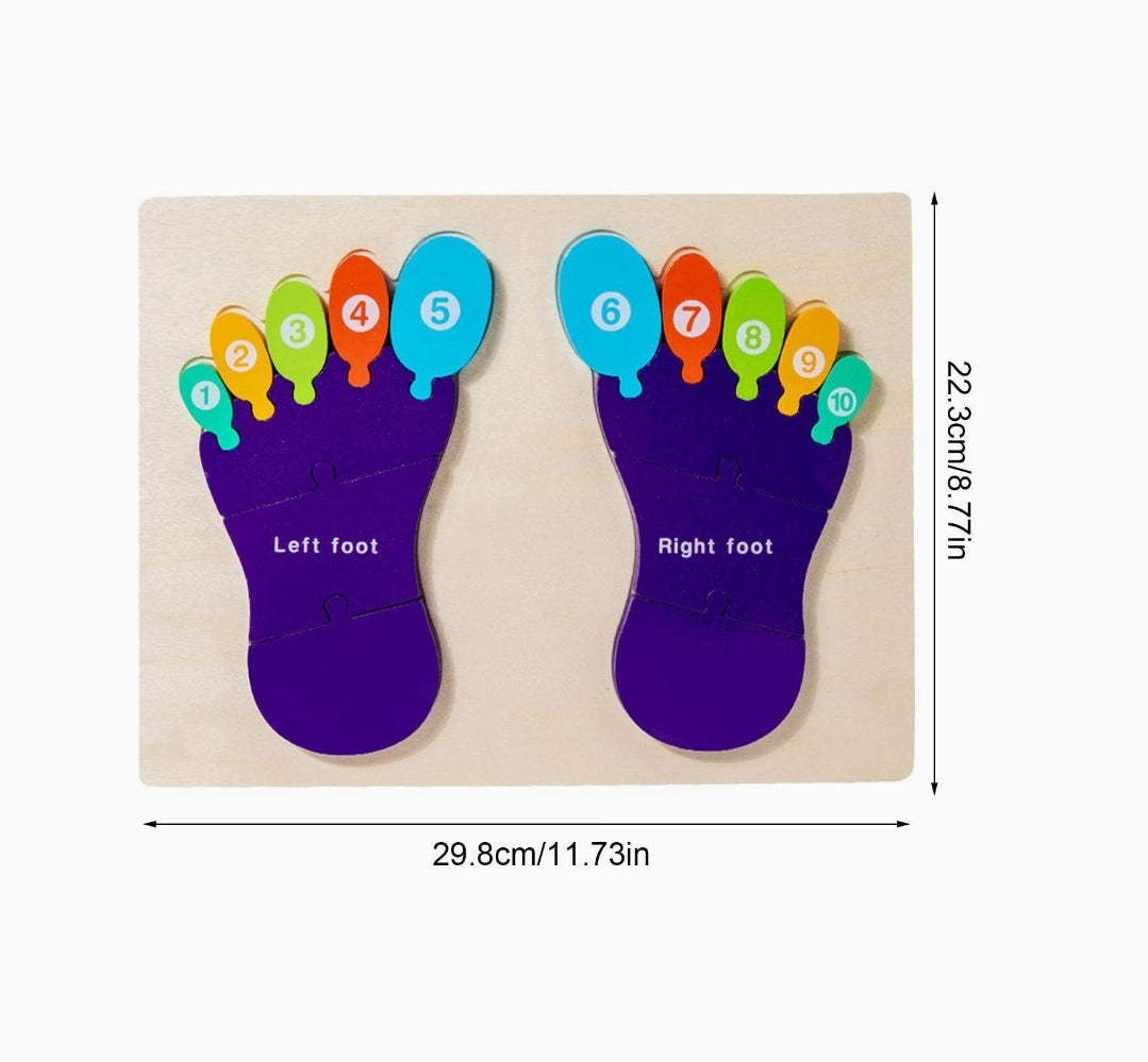 Montessori hands &amp; feet Learning board puzzle