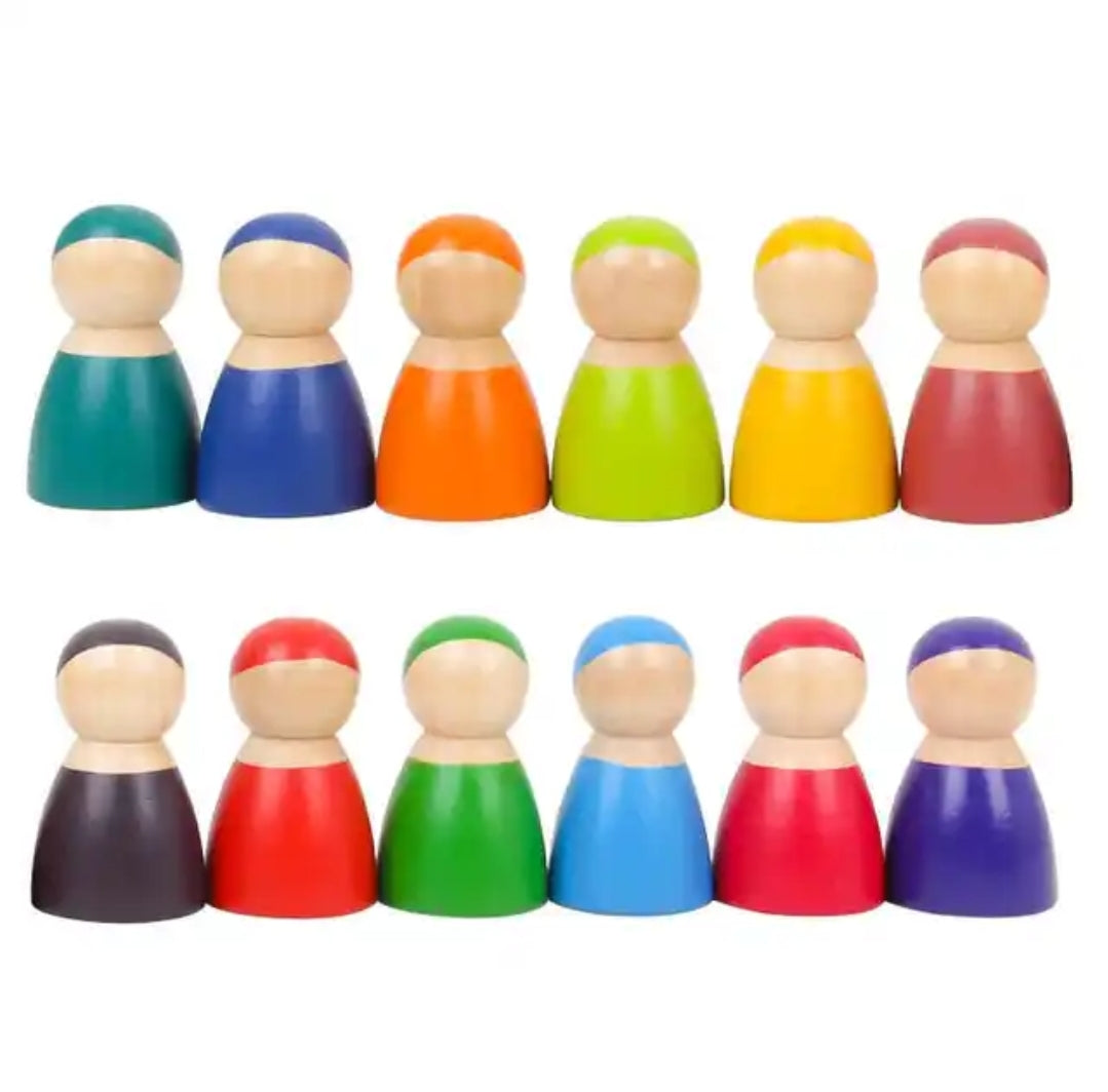 Rainbow Peg Dolls (12pc)