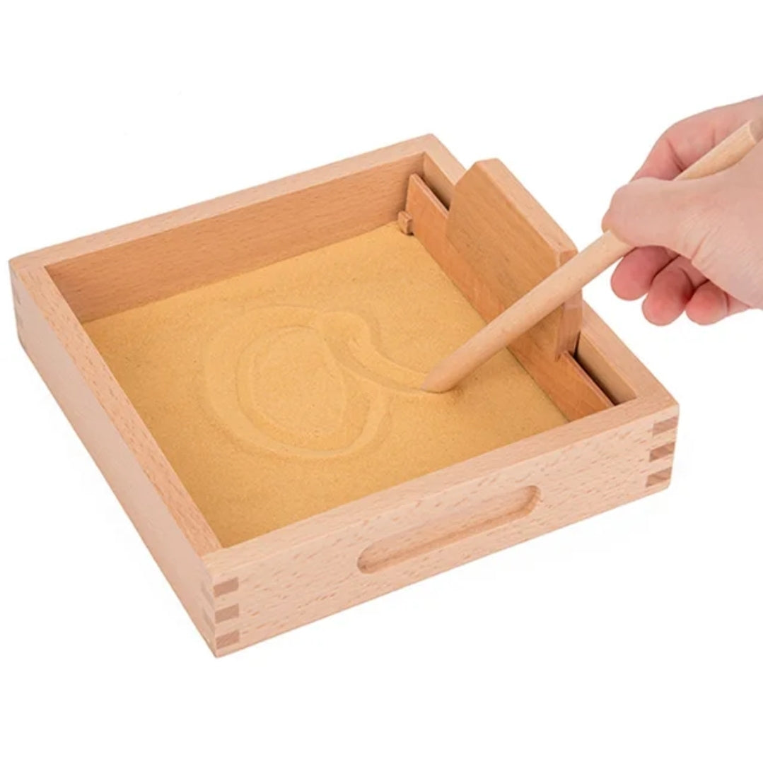 Wooden Scraping Sandbox-Montessorri Writing Practice Toys