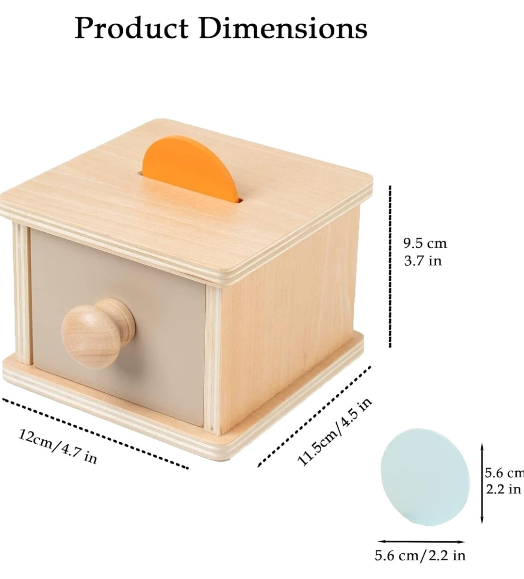 MONTESSORI OBJECT PERMANENCE BOX – COIN AND DRAWER