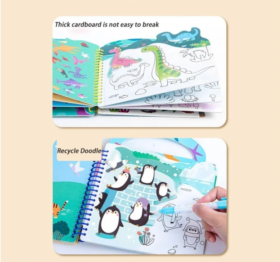 Reusable Magic Water Drawing Book