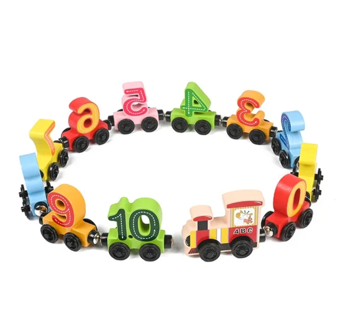 Number Wooden Magnetic Train