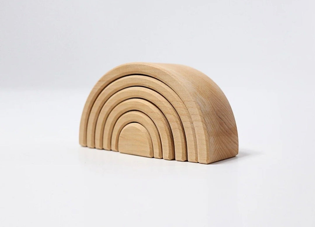 6pc Natural Rainbow Stacker
