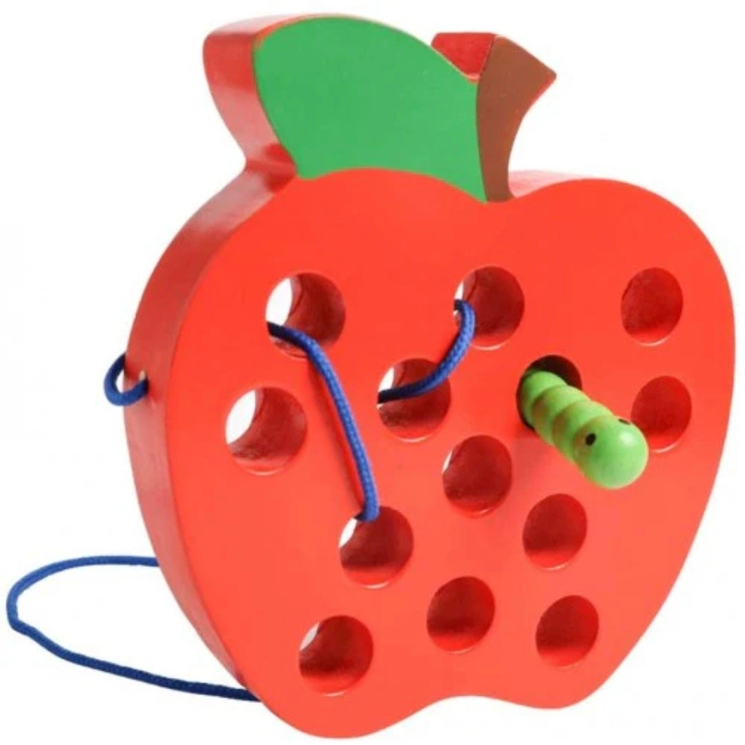 Wooden Apple Lacing Threading Board