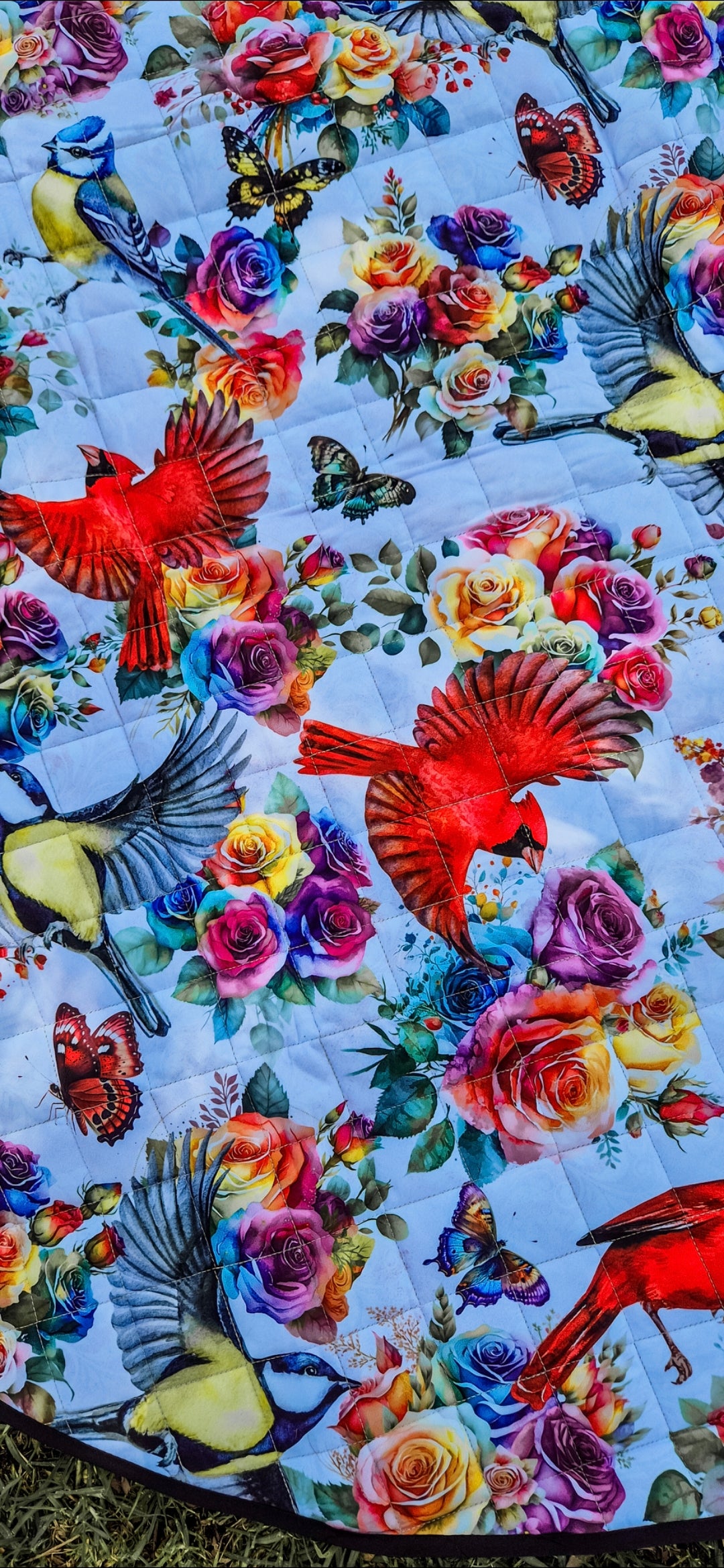 Rosey Feathers Plush Mat