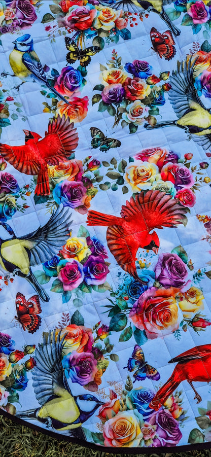 Rosey Feathers Plush Mat