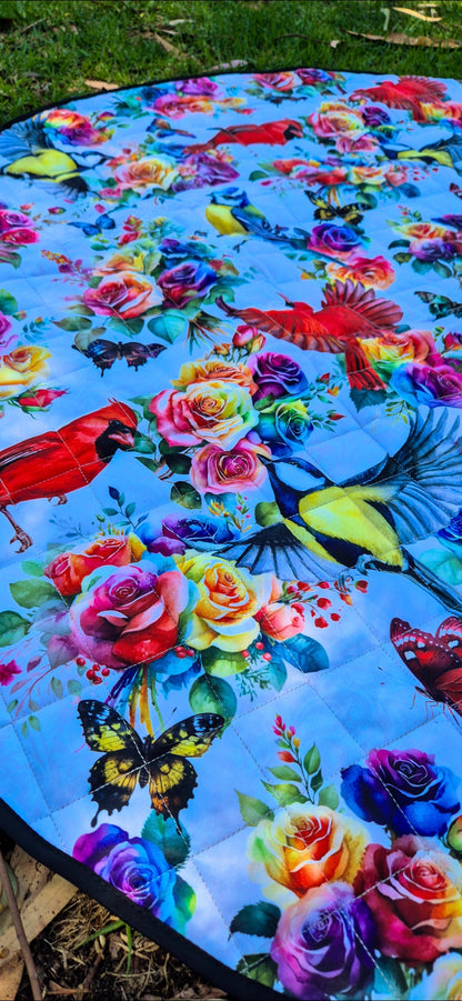 Rosey Feathers Plush Mat