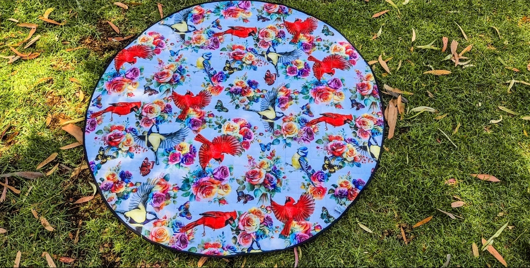 Rosey Feathers Plush Mat