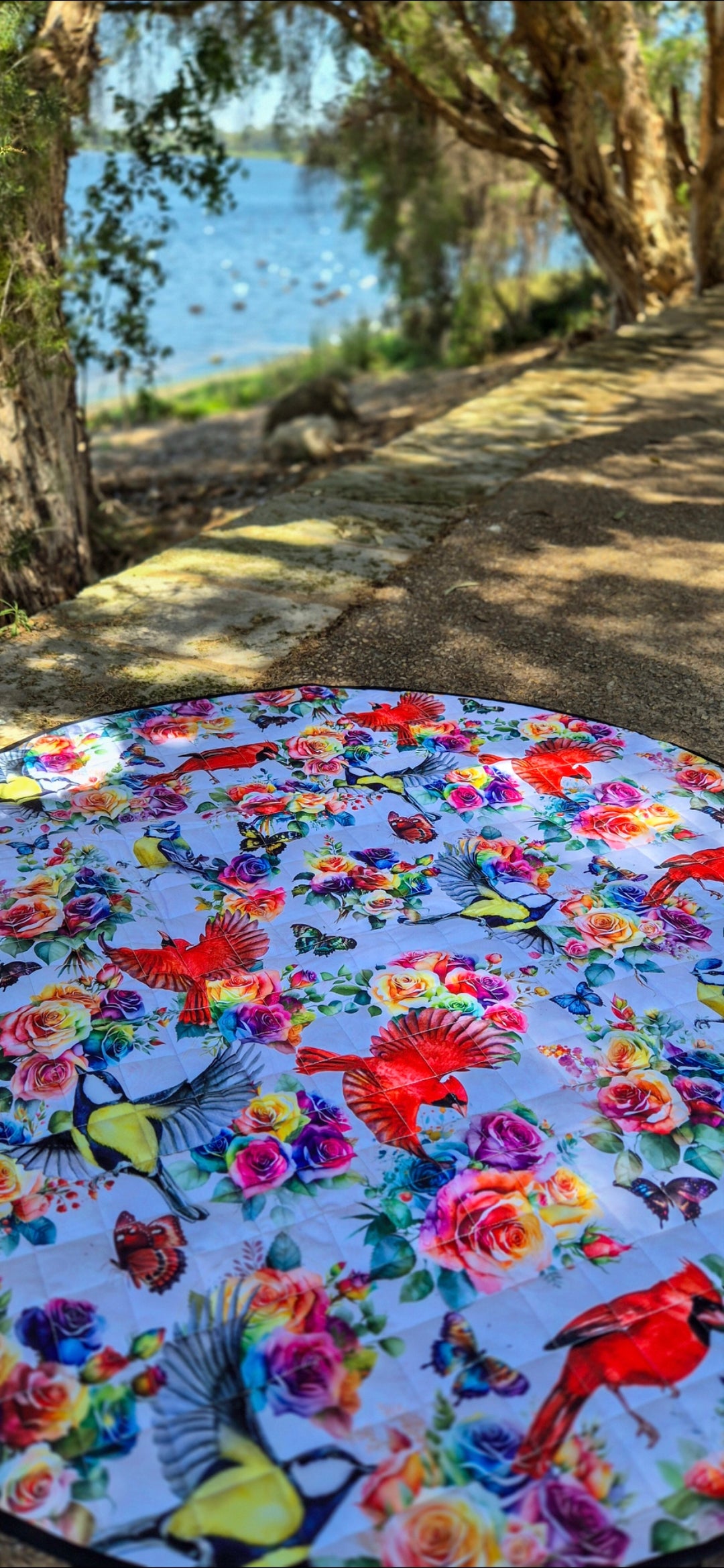 Rosey Feathers Plush Mat