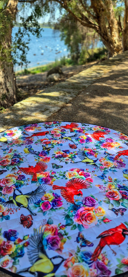 Rosey Feathers Plush Mat